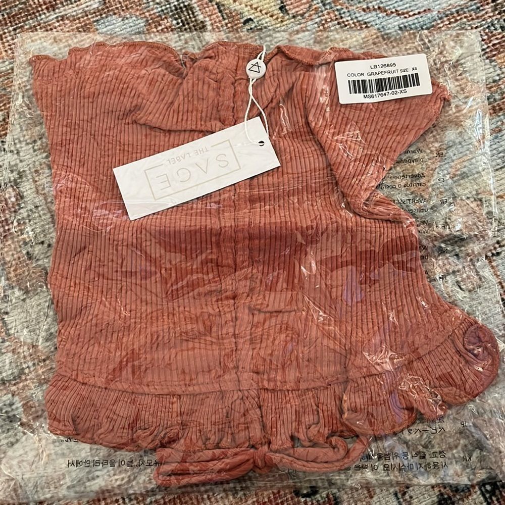 NEW Lulu’s Rebel with a Cause Dusty Rose Ribbed Ruched Tube Top - Picture 8 of 8